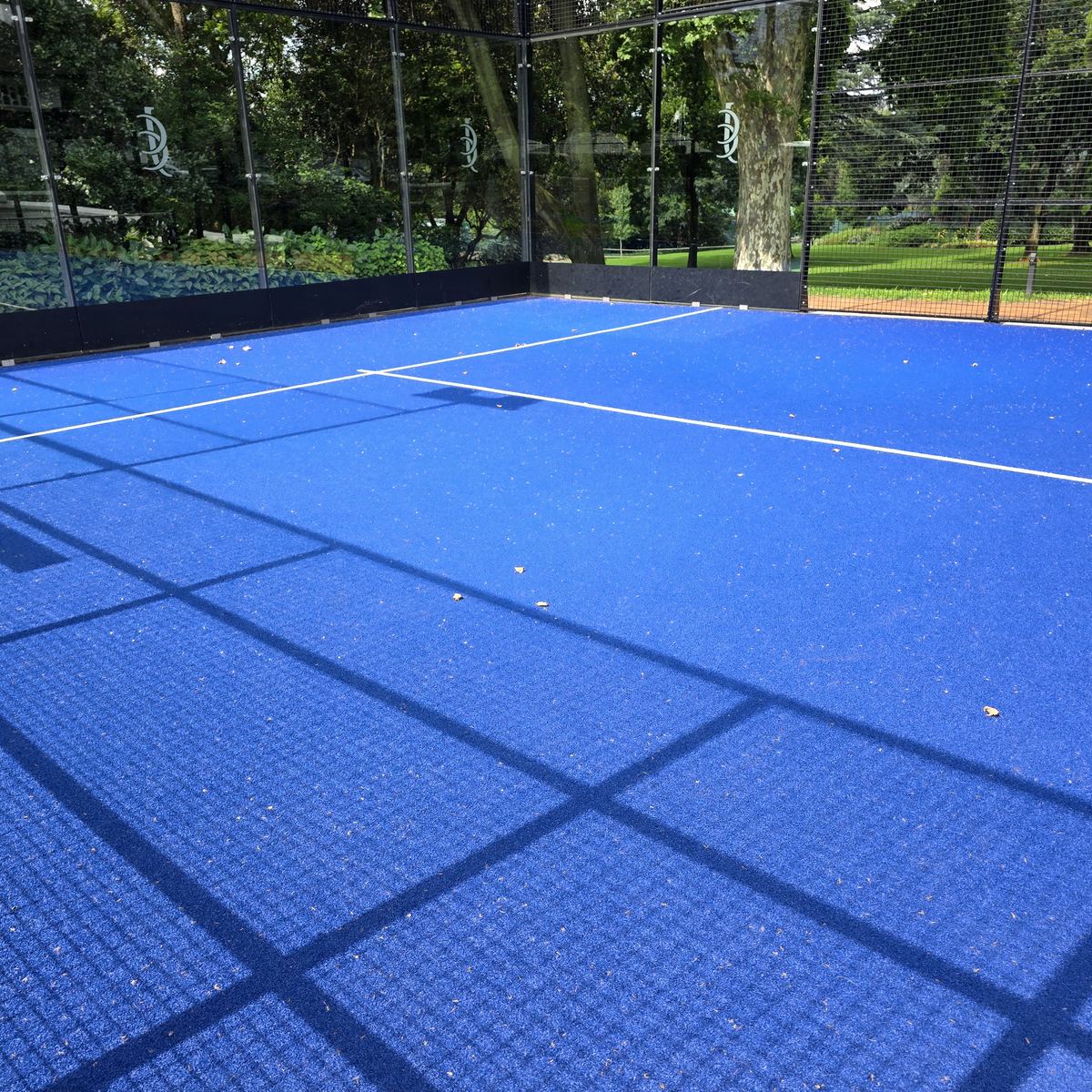 Existing court surface assessed for conversion into a NineCourts padel court